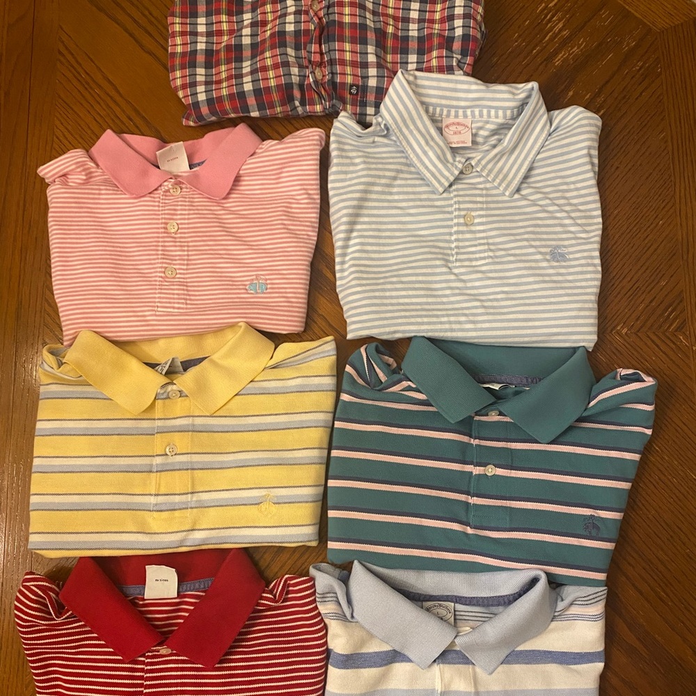 Lot of seven polos from Brooks Brothers.